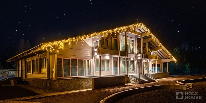 Изысканный двухэтажный дом из клееного бруса по проекту Австрия v3 - фото 19 на сайте Holz House